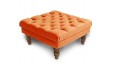 Deep Buttoned Square Footstool