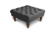 Deep Buttoned Square Footstool