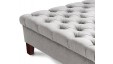 Deep Buttoned Square Footstool