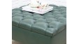 Deep Buttoned Square Footstool