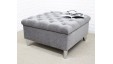 Deep Buttoned Square Footstool