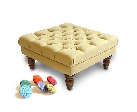 Colour Button Footstool
