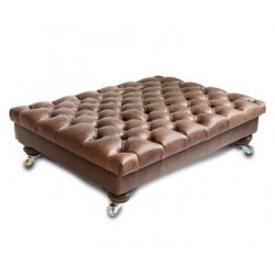 Deep Buttoned Rectangular Table Stool