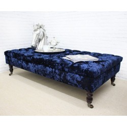 Deep Buttoned Rectangular Table Stool