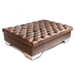 Deep Buttoned Rectangular Table Stool