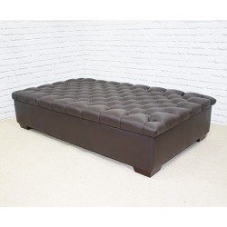 Deep Buttoned Rectangular Table Stool