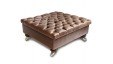 Deep Buttoned Square Ottoman