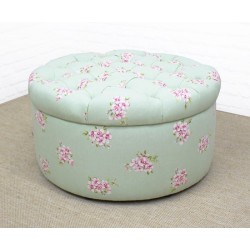 Medium Circular Buttoned Footstool
