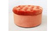 Medium Circular Buttoned Footstool