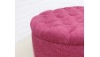 Medium Circular Buttoned Footstool