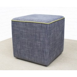 Cube Footstool with Piping
