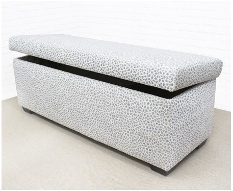 Deep Plain Storage Ottoman