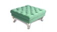 Deep Buttoned Square Footstool