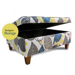 Designer Piped Storage Ottoman
