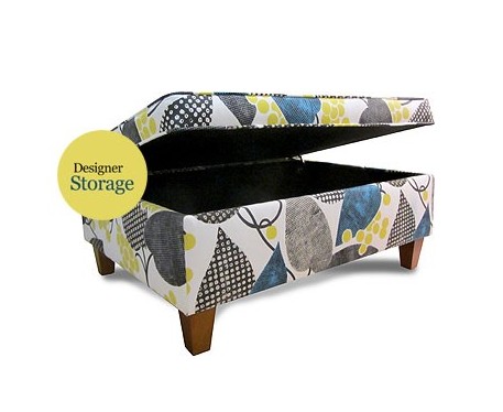 Designer Piped Storage Ottoman