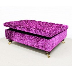 Deep Buttoned Storage Ottoman