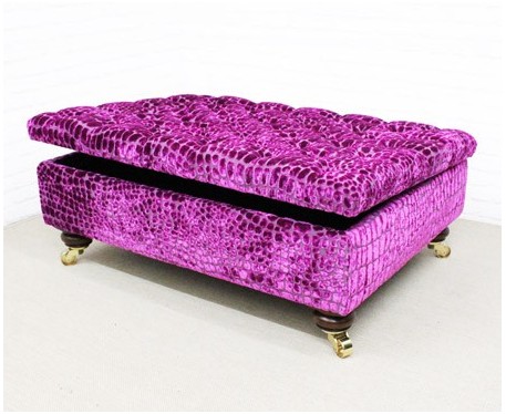 Deep Buttoned Storage Ottoman