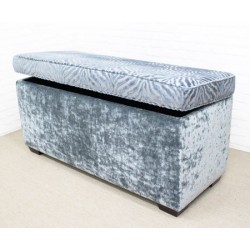 Plain Storage Ottoman with Piping