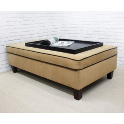Designer Piped Storage Ottoman