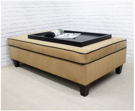 Designer Piped Storage Ottoman