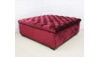 Deep Buttoned Square Footstool