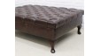 Deep Buttoned Rectangular Table Stool