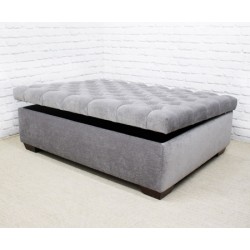 Deep Buttoned Storage Ottoman